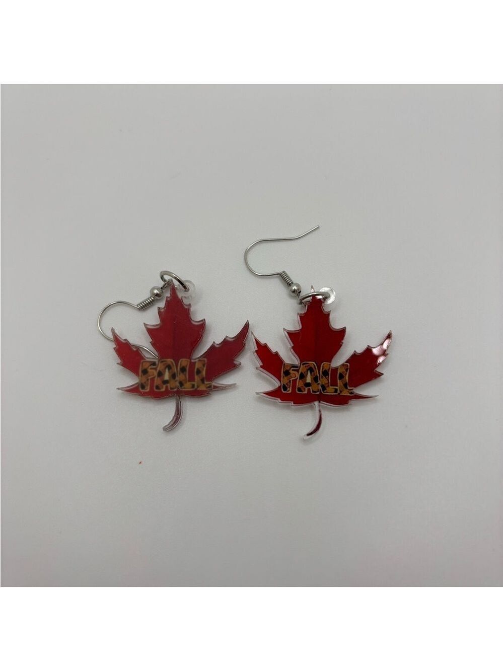 Red Maple Leaf Earrings